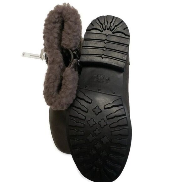 UGG Blayre IV Sz 6 Leather Sheepskin Boots Waterproof 1108131 Slate Olive Green - Picture 7 of 8